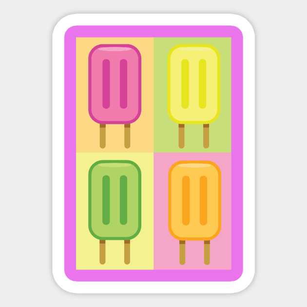 Pop Art Popsicles Sticker by magentasponge